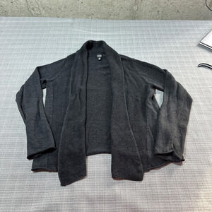 Eileen Fisher Cardigan Sweater Medium Merino Wool Oversize Open Front Cozy *